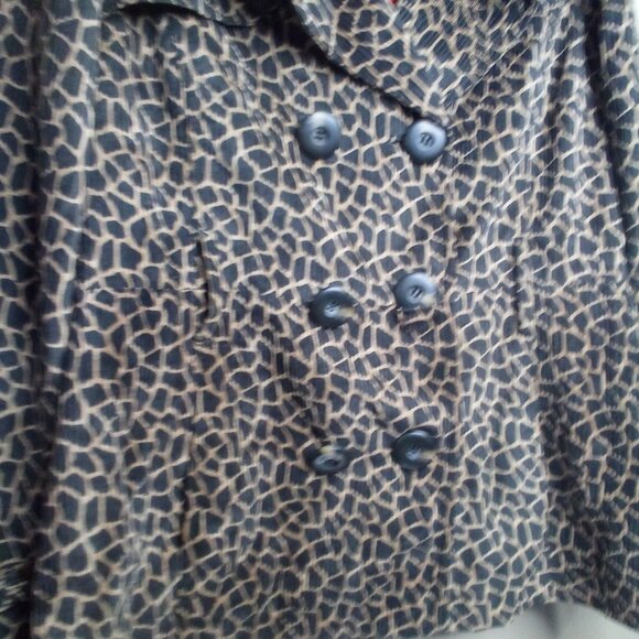 Randy Kemper Blazer Jacket 10 Animal Print Button Up - Picture 9 of 16
